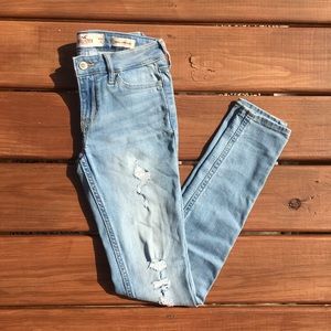 SOLD - Hollister Distress Light Wash Jeans